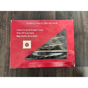 Dillard's Trimmings 6 Piece Track Add-On Pack 5 Foot Straight Tracks Brass Rails